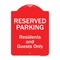 Signmission Reserved Parking Residents And Guests Heavy-Gauge Aluminum Sign, 24" x 18", RW-1824-9767 A-DES-RW-1824-9767 - alternate 1